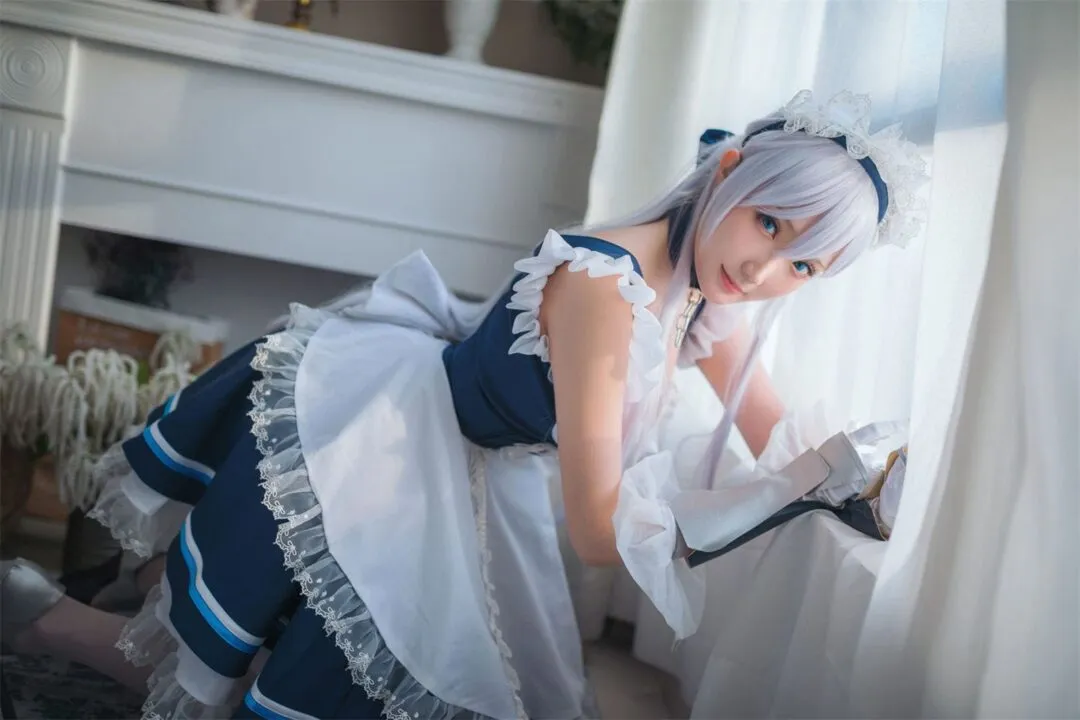 碧蓝航线 贝尔法斯特女仆cosplay-23