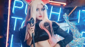 《英雄联盟》KDA女团阿狸小蛮腰cosplay-绝对领域