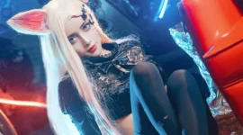 《英雄联盟》KDA女团阿狸小蛮腰cosplay-绝对领域