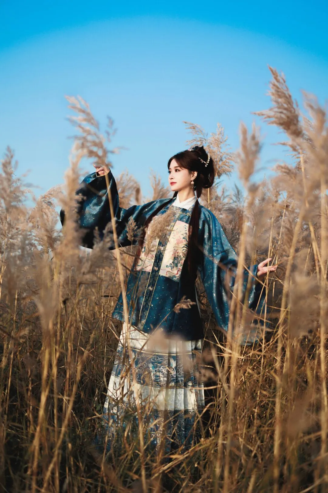风飘细雪落如米，索索萧萧芦苇间 汉服私影-1