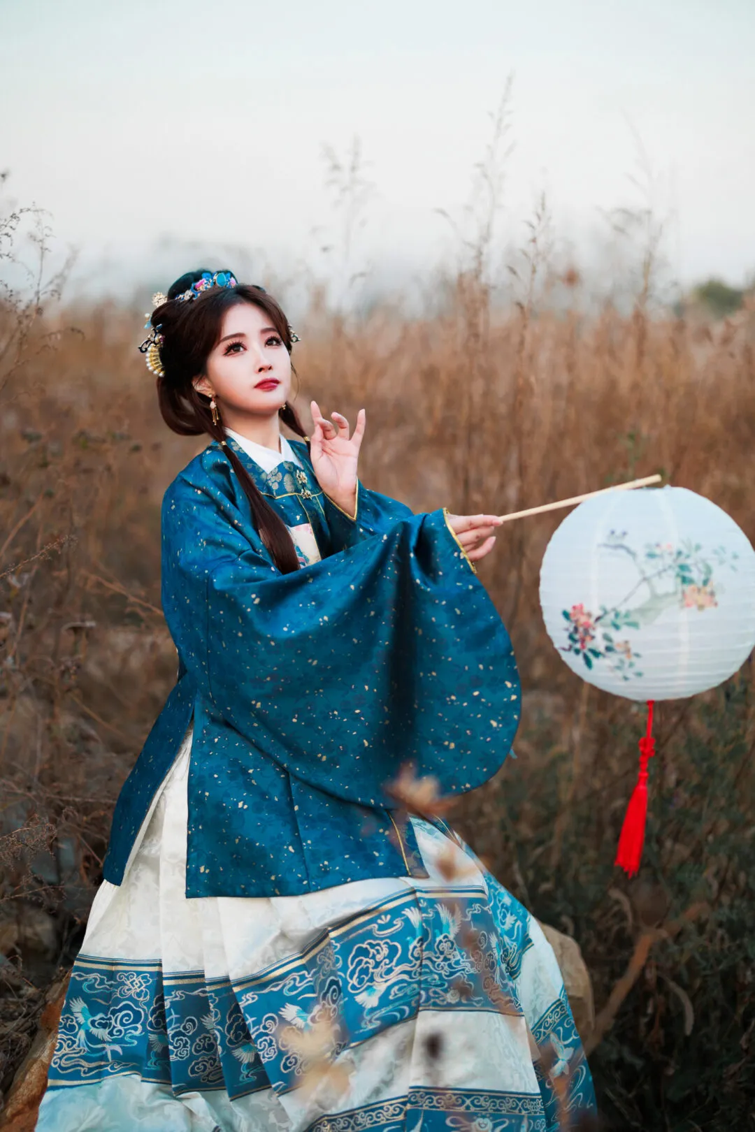 风飘细雪落如米，索索萧萧芦苇间 汉服私影-13