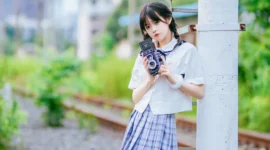 jk日常，双马尾女孩-绝对领域