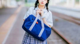 jk日常，双马尾女孩-绝对领域