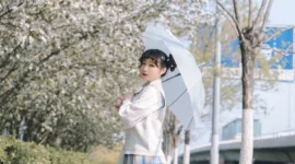 日系写真，春天和樱花的约定-绝对领域