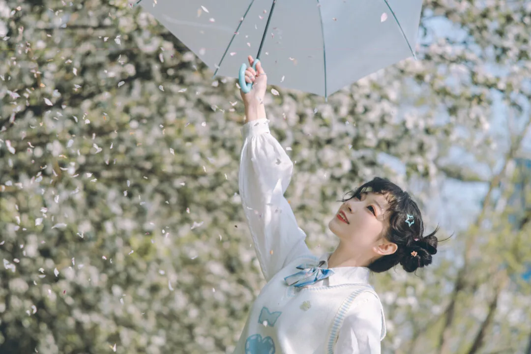 日系写真，春天和樱花的约定-绝对领域