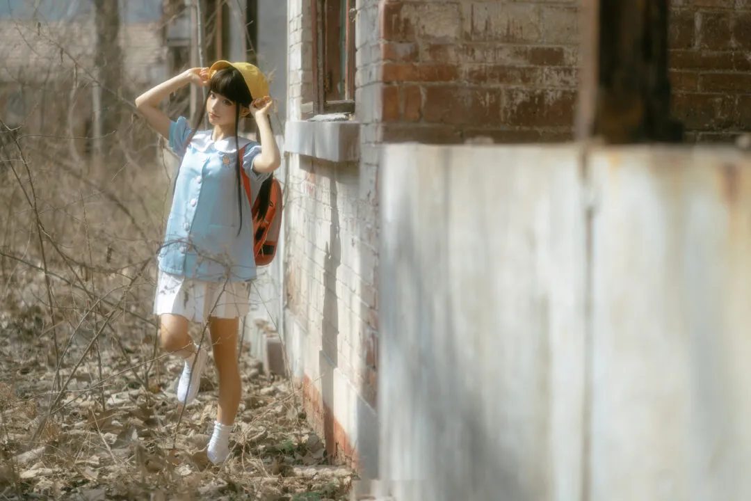 少女写真，可爱小黄帽-2