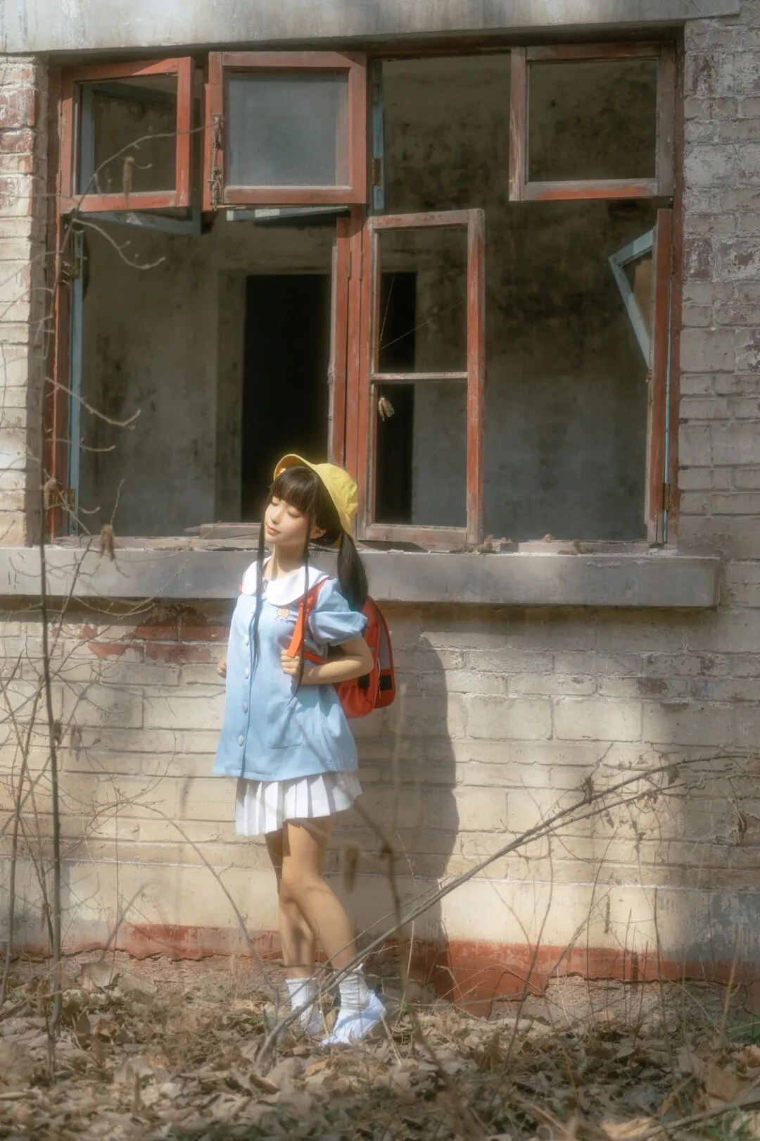 少女写真，可爱小黄帽-7
