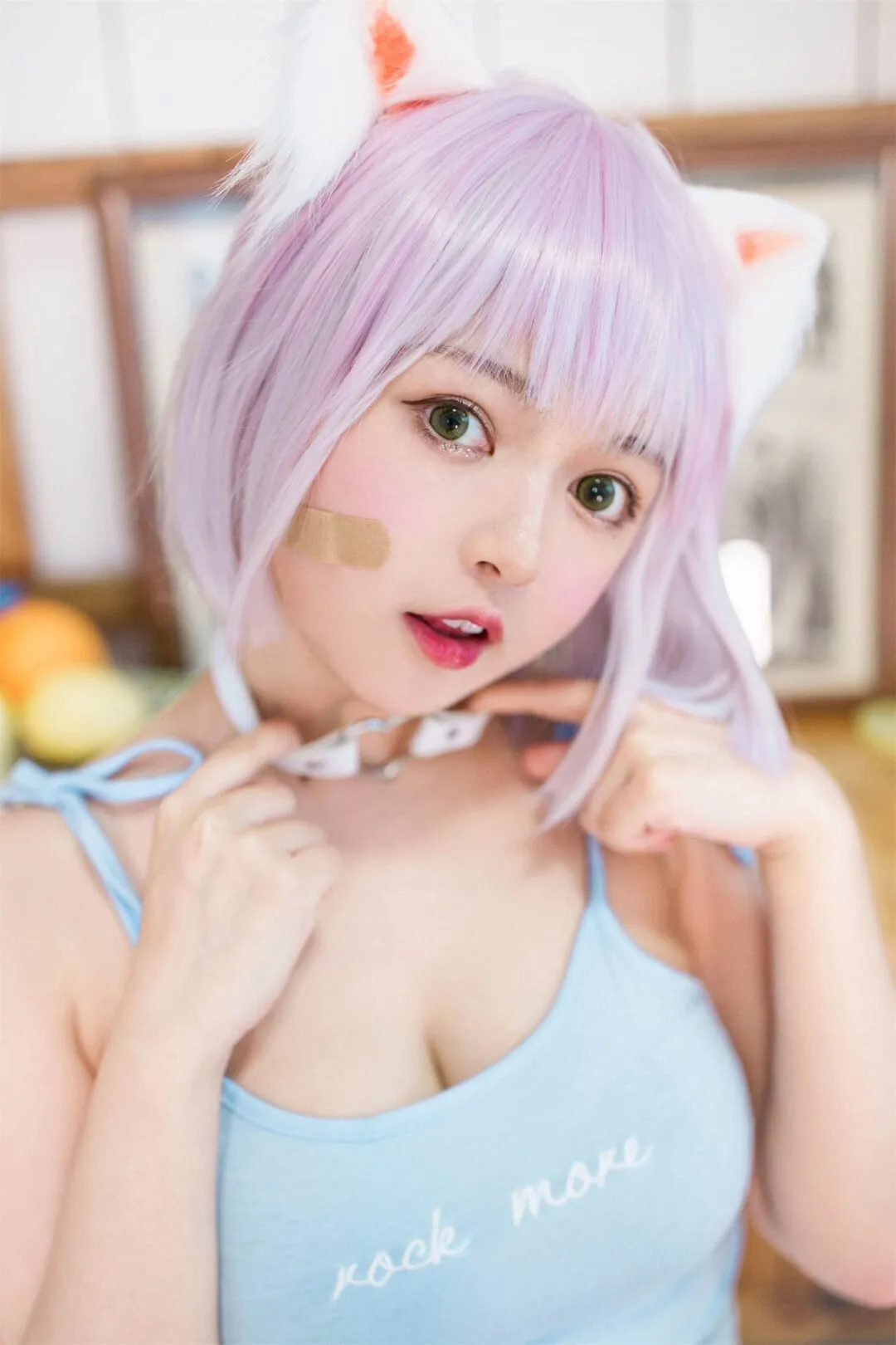 猫娘室内居家性感巨乳写真-22