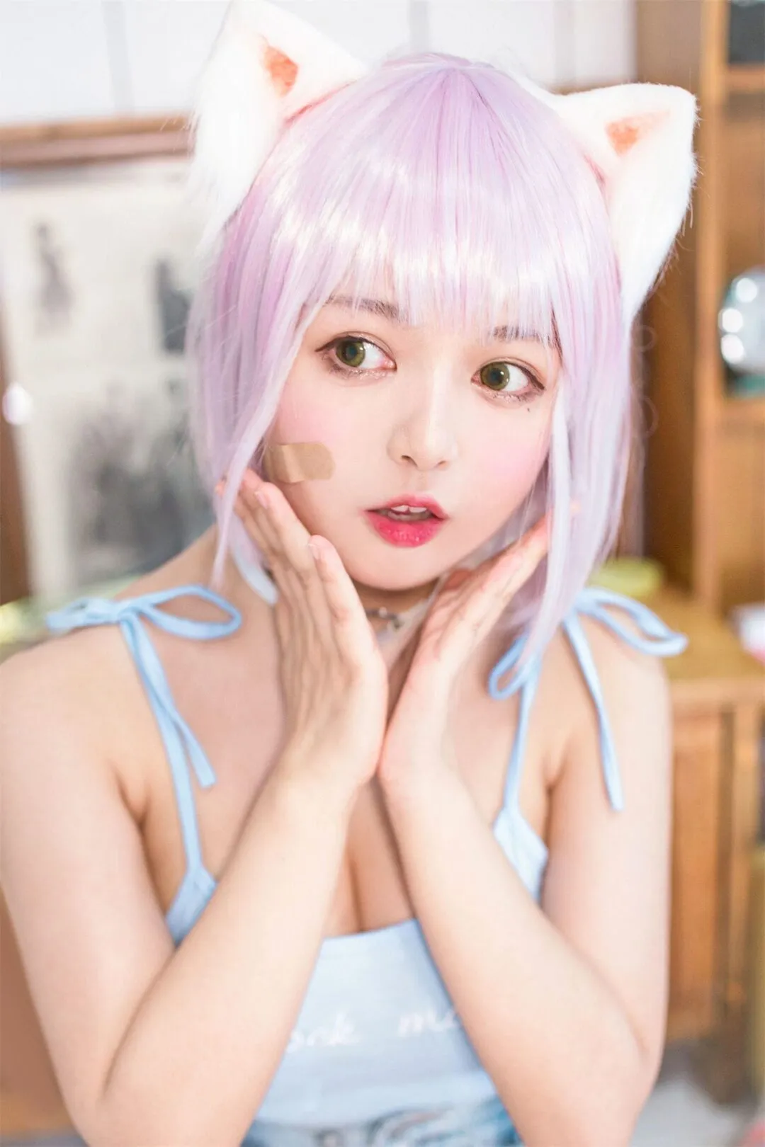猫娘室内居家性感巨乳写真-23