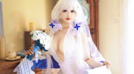 光辉穿上婚纱~是你心中的人妻吗 碧蓝航线cos-绝对领域