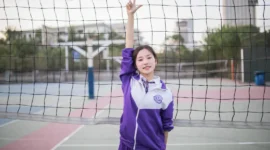 高中校园纪念留影--秋季校服室外-绝对领域