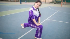 高中校园纪念留影--秋季校服室外-绝对领域