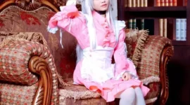 猫咪女仆cosplay-绝对领域