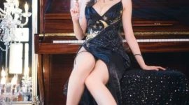 巨乳美少女性感礼服私房写真-绝对领域