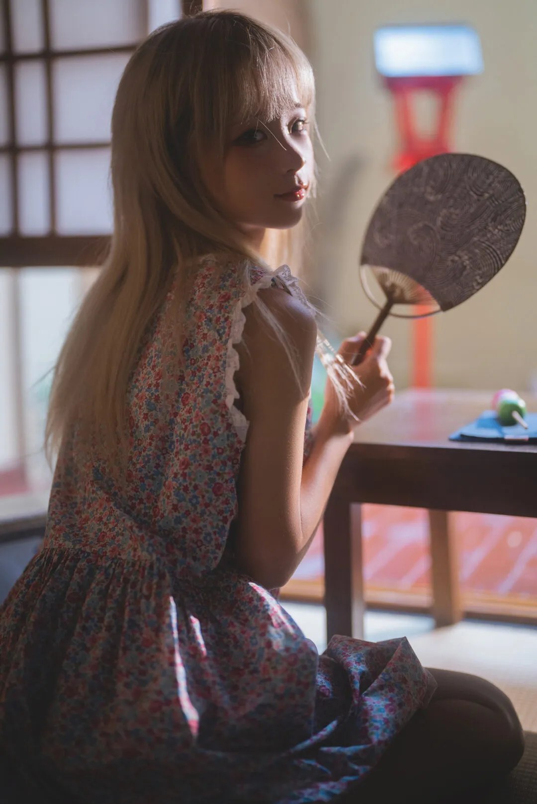 《和风碎花》少女写真-绝对领域