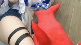 《明日方舟》斯卡蒂cosplay-绝对领域