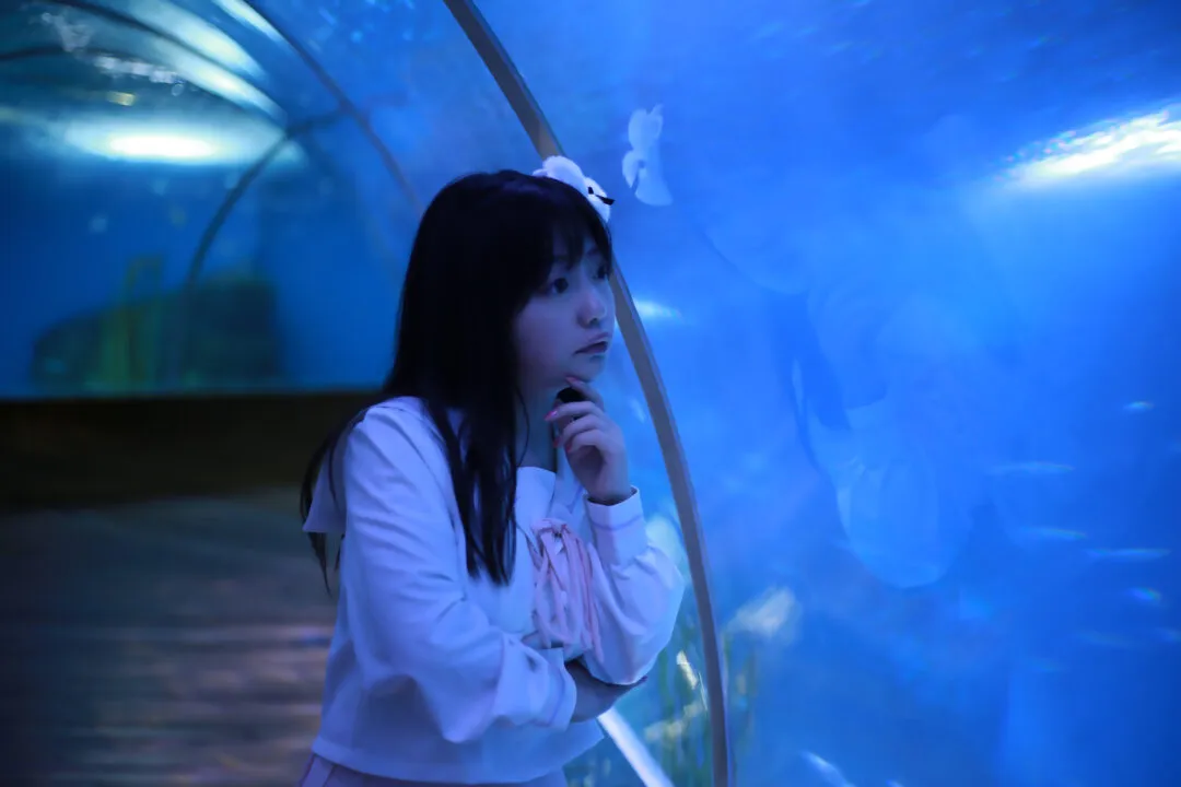 jk制服水族馆写真-绝对领域