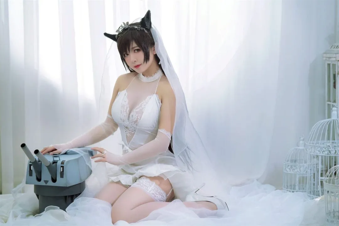 爱宕花嫁cosplay-绝对领域