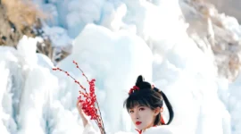 【汉服私影】 「万籁落飞雪 梅绽露娇颜」-绝对领域