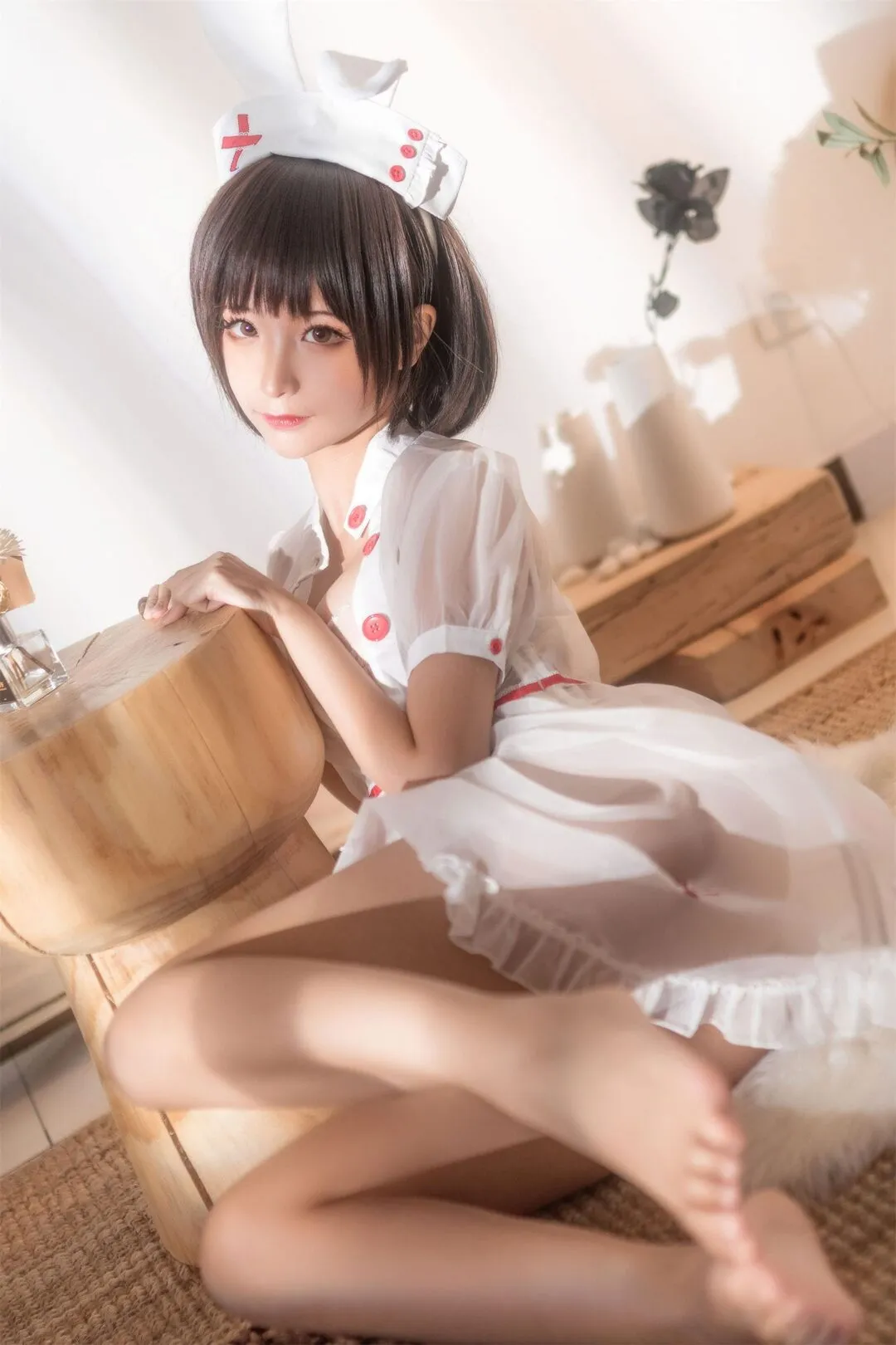 白丝护士装cos私房写真-18
