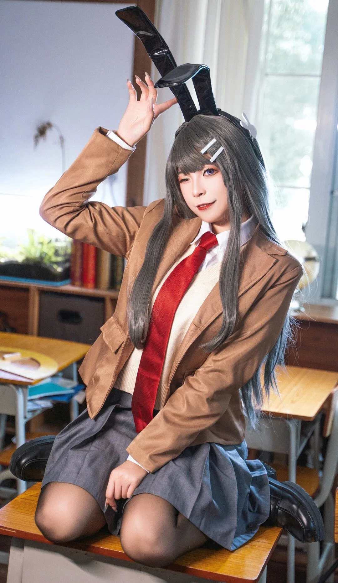 《青春猪头少年系列》樱岛麻衣cosplay-11