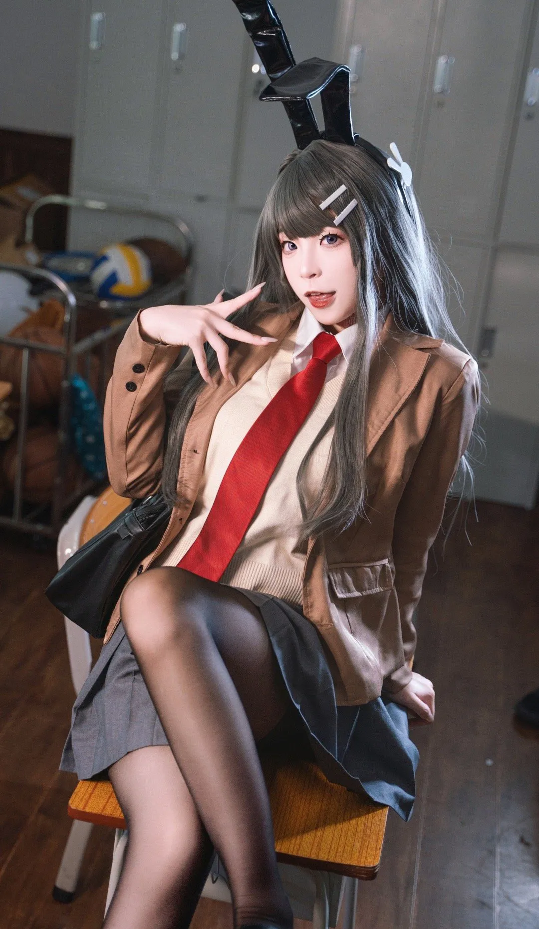 《青春猪头少年系列》樱岛麻衣cosplay-12