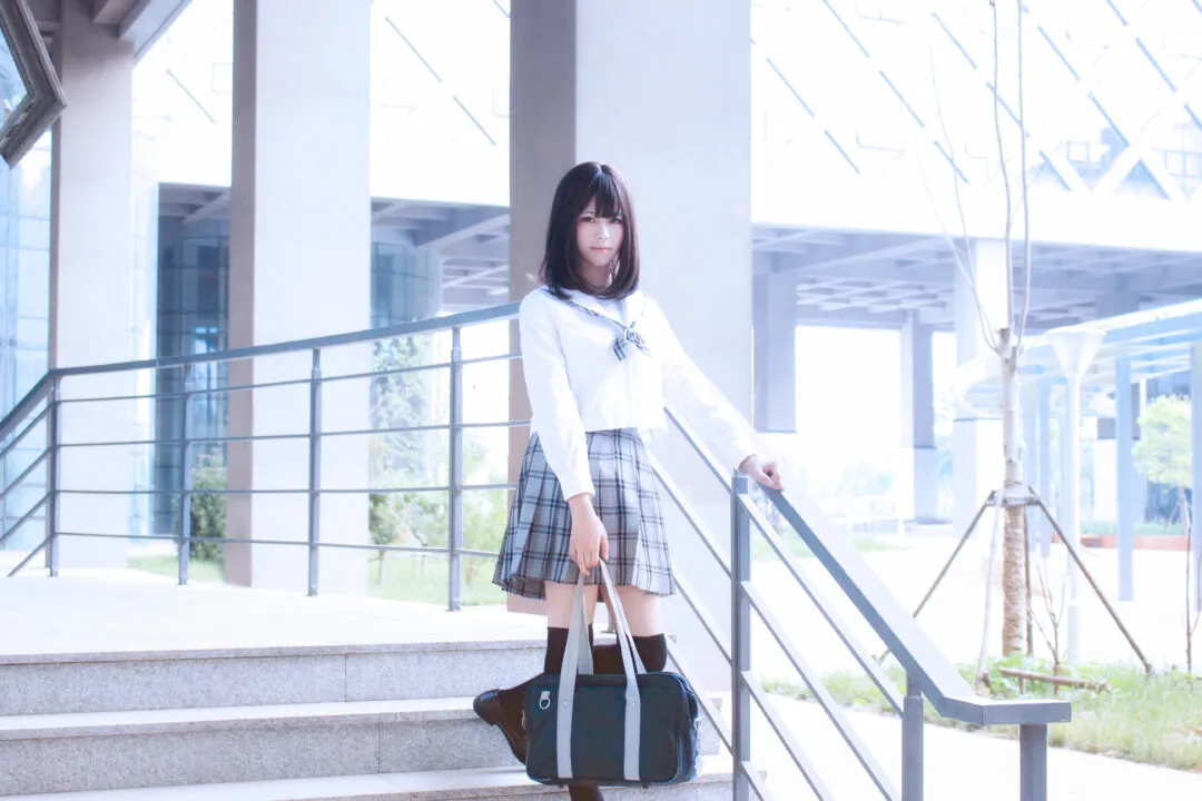 JK制服写真-绝对领域