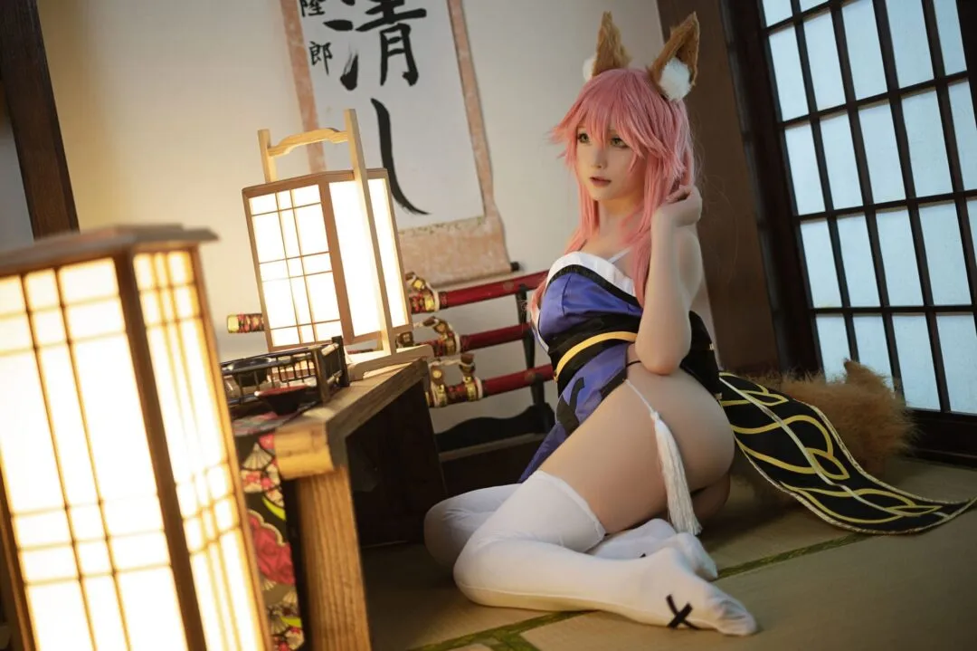 FGO 玉藻前白丝cosplay-4