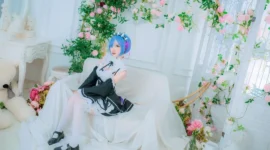 蕾姆女仆cosplay-绝对领域