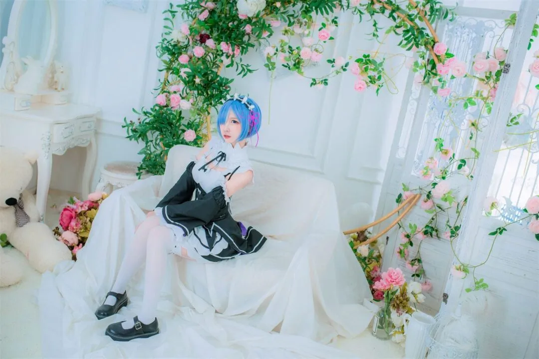 蕾姆女仆cosplay-绝对领域