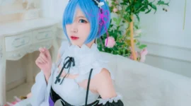 蕾姆女仆cosplay-绝对领域