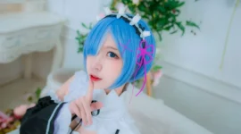 蕾姆女仆cosplay-绝对领域