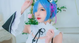 蕾姆女仆cosplay-绝对领域