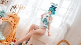 《初音未来》兔女郎cosplay-绝对领域