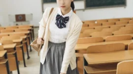 jk日常  教室里的小可爱-绝对领域