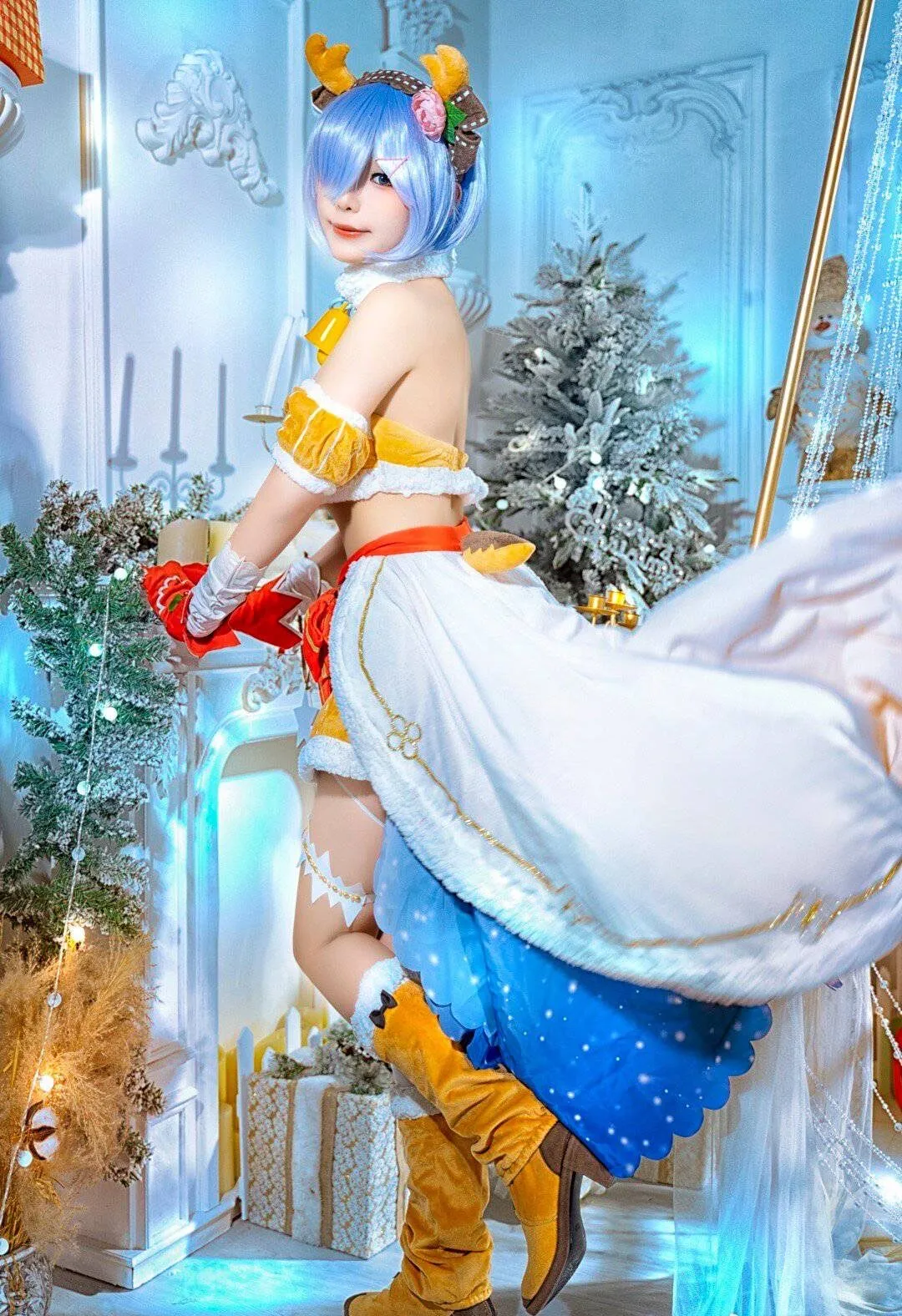 《Re：从零开始的异世界生活》蕾姆圣诞cosplay-绝对领域