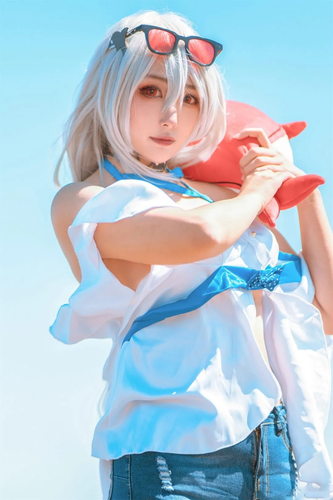 《明日方舟》斯卡蒂 cosplay-绝对领域
