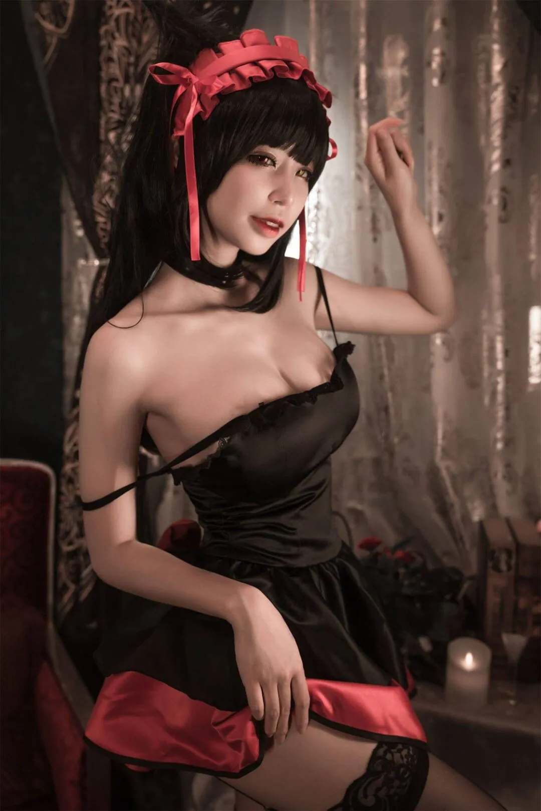 《约会大作战》狂三猫咪内衣cosplay-绝对领域