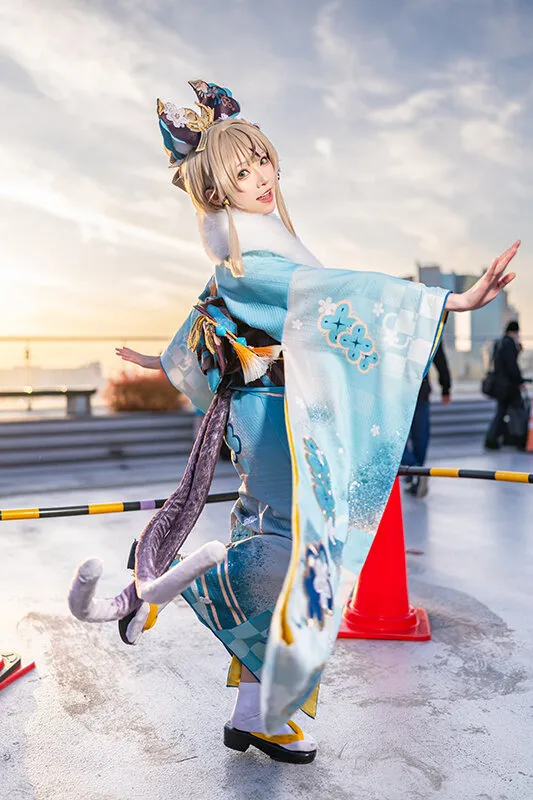 图片[4]-【角色扮演】新年快乐！美丽的中国cosplayer《原神》的美丽和服大放异彩[Comiket 103]-绝对领域