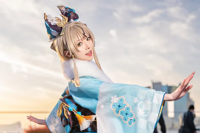 【角色扮演】新年快乐！美丽的中国cosplayer《原神》的美丽和服大放异彩[Comiket 103]-绝对领域