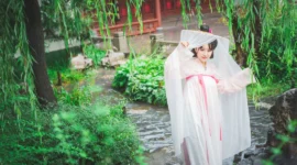 汉服 六月雅事 池亭赏鱼-绝对领域