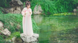 汉服 六月雅事 池亭赏鱼-绝对领域