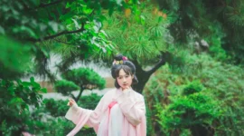 汉服 六月雅事 池亭赏鱼-绝对领域