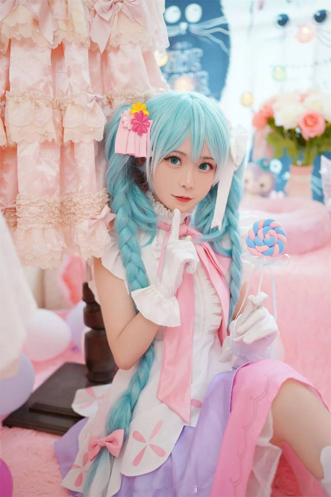 初音未来长发公主 cosplay-绝对领域