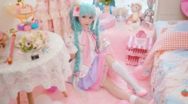初音未来长发公主 cosplay-绝对领域