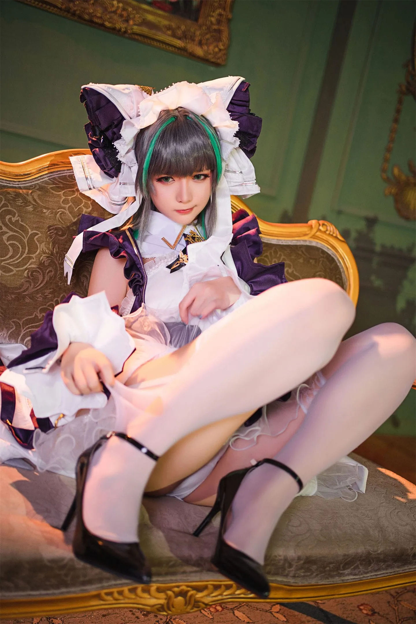 碧蓝航线 柴郡女仆2cosplay-绝对领域