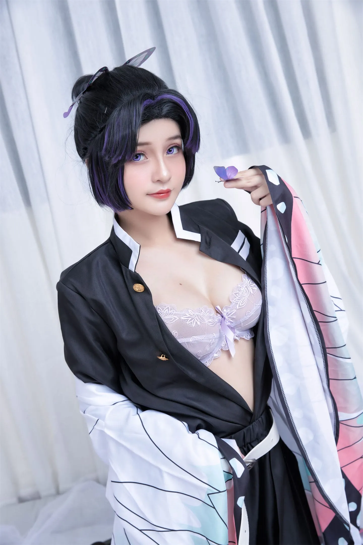 鬼灭之刃 蝴蝶忍cosplay-绝对领域