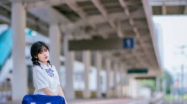 jk日常，双马尾女孩-绝对领域