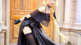 FGO 贞德黑色礼服cosplay-绝对领域