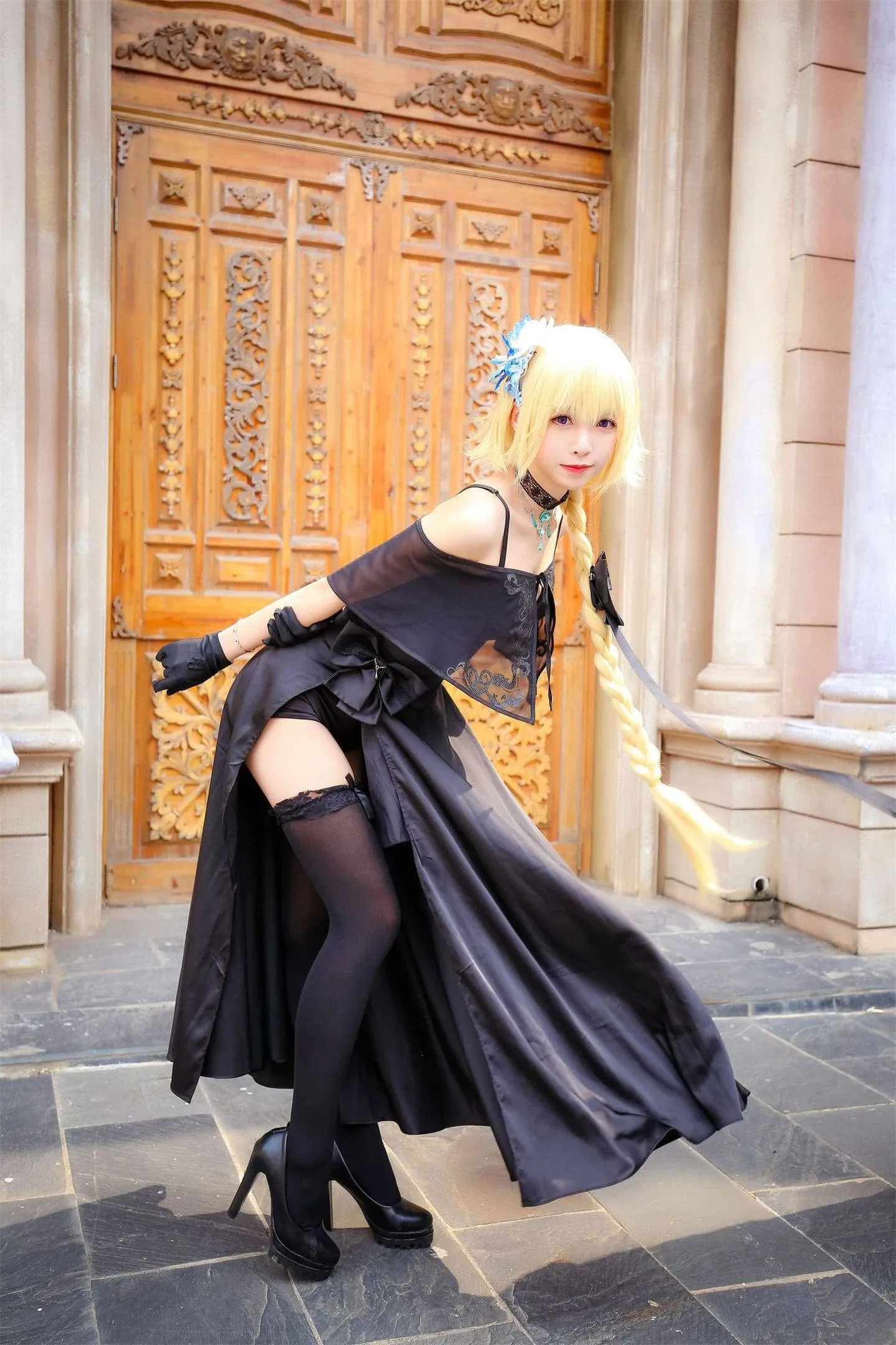 FGO 贞德黑色礼服cosplay-绝对领域